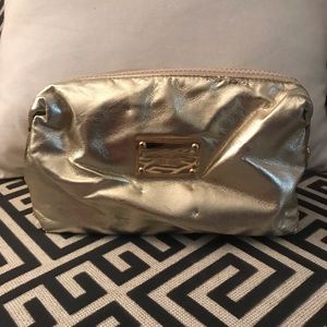 Gold Michael Kors Cosmetic Accessory Bag